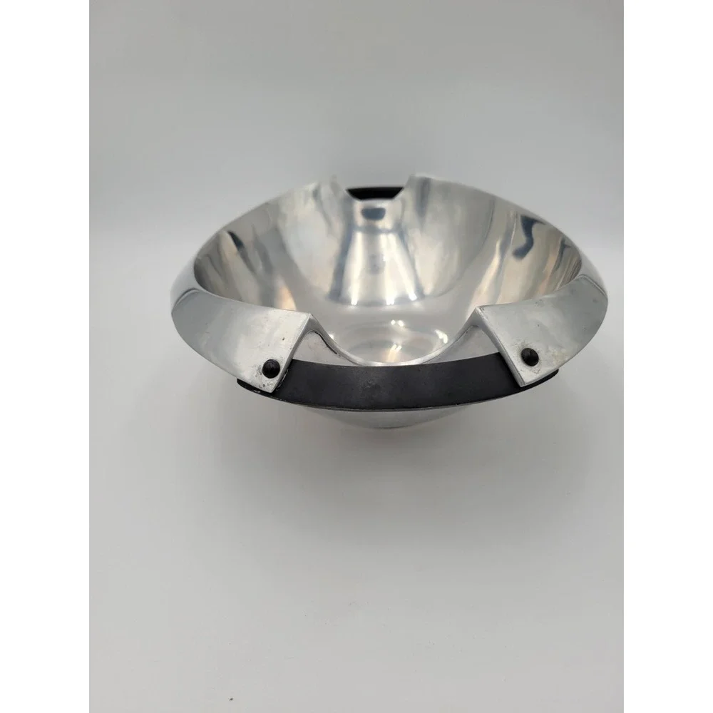 Dansk Rivet‎ Serving Bowl aluminum holloware Metal Modern discontinued 16